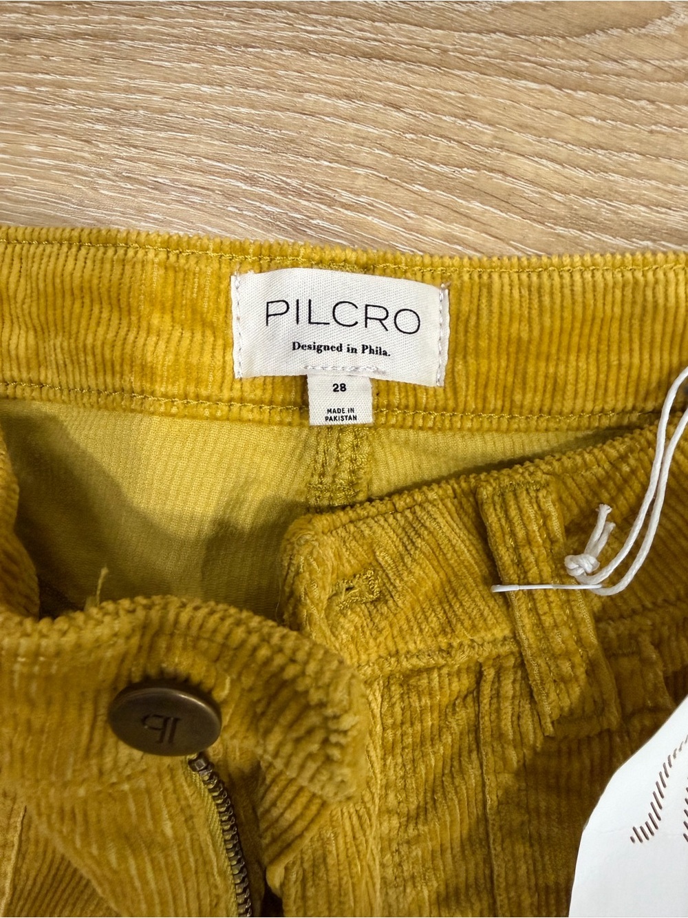 Pilcro Mustard Corduroy Flare Pants - Picture 5 of 6